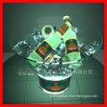 led acrylic ice bucket for wine, clear acrylic display bucket for wine